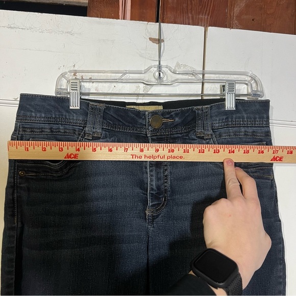 Democracy AB Technology Jeans High Rise Size 12 Dark Wash Slim Leg - Picture 3 of 8